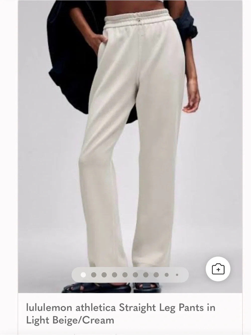 lululemon athletica Cream Wide-Leg Drawstring Track Pants